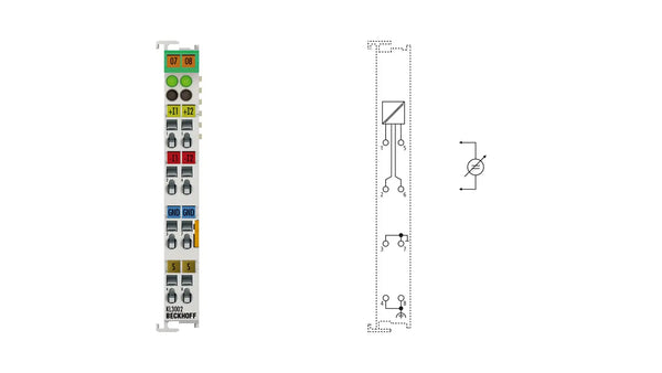 Beckhoff Bus Terminal, 2-channel analog input, voltage, ±10 V, 12 bit, differentialKL3002