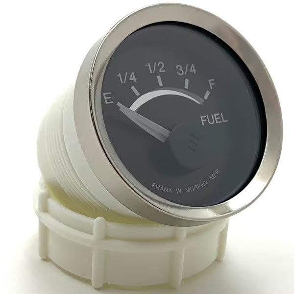 MURCAL Medidor eléctrico Murphy by Enovation Controls Medidor de combustible eléctrico 24V con bisel de acero inoxidable pulido EG21F-24, (15700501)