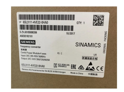 SIEMENS Servoaccionamiento 6SL3111-4VE22-0HA0