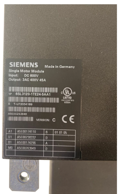 SIEMENS Servoaccionamiento 6SL3120-1TE24-5AA1
