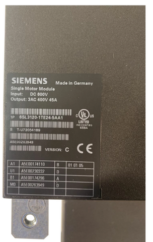 SIEMENS Servoaccionamiento 6SL3120-1TE24-5AA1
