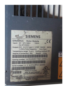Siemens VFD Frequency Converter 6SL3325-1TG41-3AA3