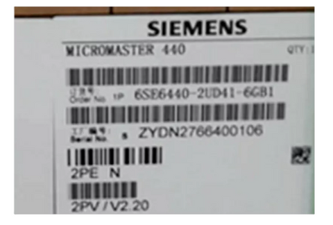 Siemens VFD Frequency Converter 6SE6440-2UD41-6GB1