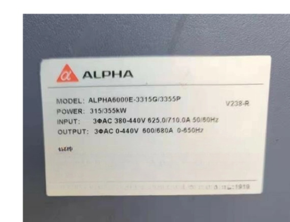 ALPHA VFD Frequency Converter ALPHA6000E-3315G/3355P
