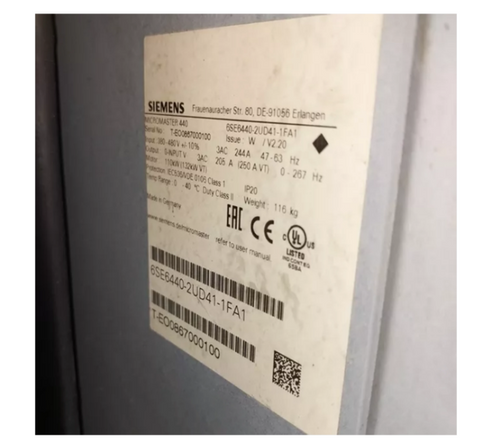 Siemens VFD Frequency Converter 6SE6440-2UD41-1FA1