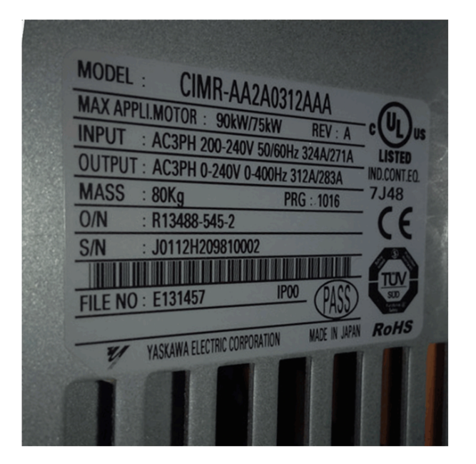 Yaskawa VFD Frequency Converter CIMR-AA2A0312AAA