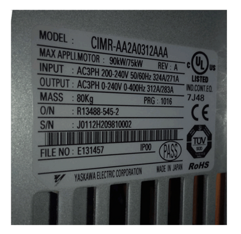 Yaskawa VFD Frequency Converter CIMR-AA2A0312AAA
