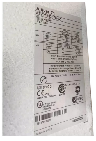 Schneider VFD Frequency Converter ATV71HD37N4Z