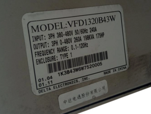 Delta VFD Frequency Converter VFD1320B43W
