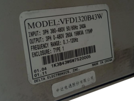 Delta VFD Frequency Converter VFD1320B43W