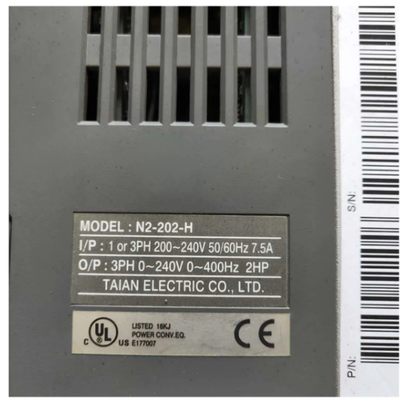 TAIAN VFD Frequency Converter N2-202-H