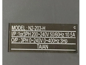 TAIAN VFD Frequency Converter N2-203-H