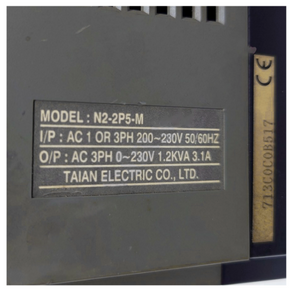 TAIAN VFD Frequency Converter N2-2P5-M