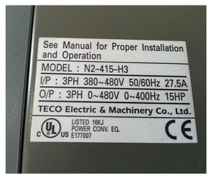 TAIAN VFD Frequency Converter N2-415-H3