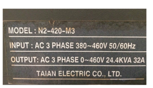 TAIAN VFD Frequency Converter N2-420-M3