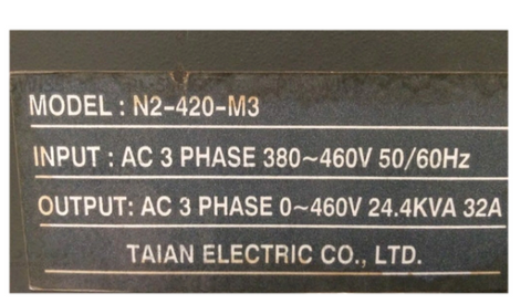 TAIAN VFD Frequency Converter N2-420-M3