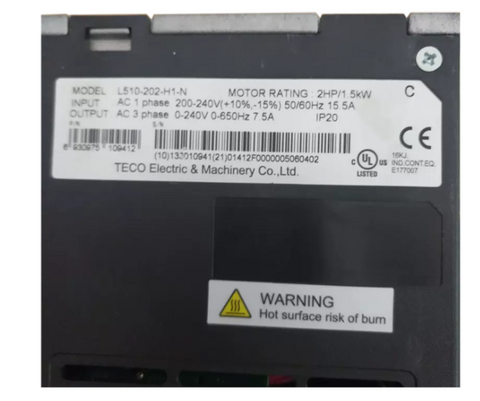 Teco TAIAN VFD Frequency Converter L510-202-H1-N