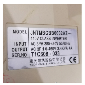 Teco TAIAN VFD Frequency Converter JNTMBGBB0002AZ