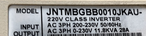 Teco TAIAN VFD Frequency Converter JNTMBGBB0010JKAU