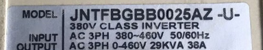 Teco TAIAN VFD Frequency Converter JNTFBGBB0025AZ-U