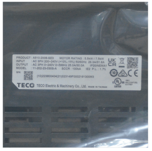 Teco TAIAN VFD Frequency Converter A510-2008-SH3