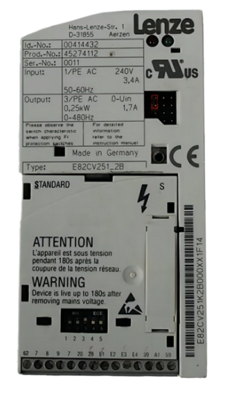 Lenze VFD Frequency Converter E82CV251_2B