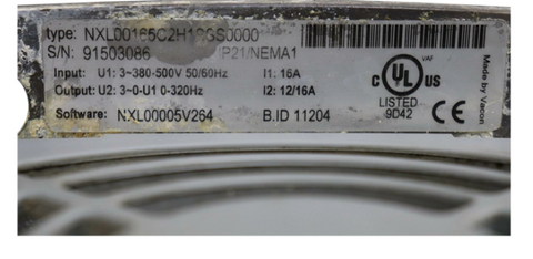 VACON VFD Frequency Converter NXL00165C2H1SSS0000