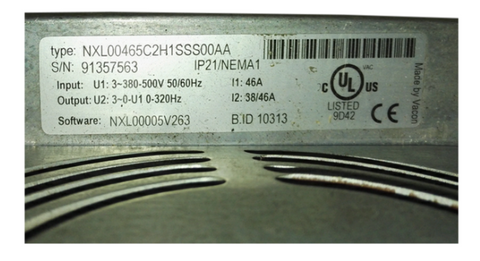 VACON VFD Frequency Converter NXL00465C2H1SSS00AA
