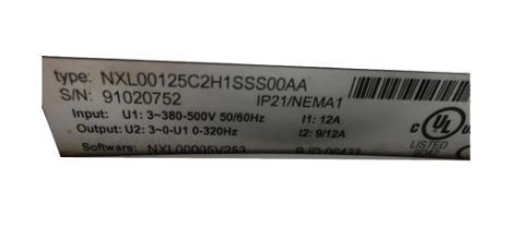 VACON VFD Frequency Converter NXL00125C2H1SSS00AA