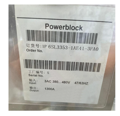 SIEMENS Rectifier Módulo 6SL3353-1AE41-3FA0