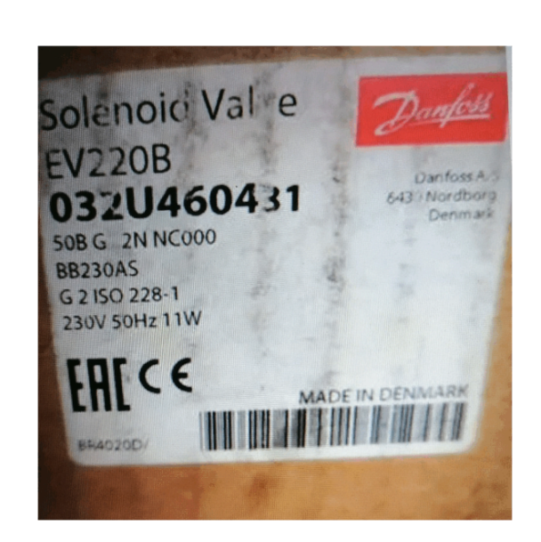 Danfoss Válvula solenoide Coil or Body 032U460431