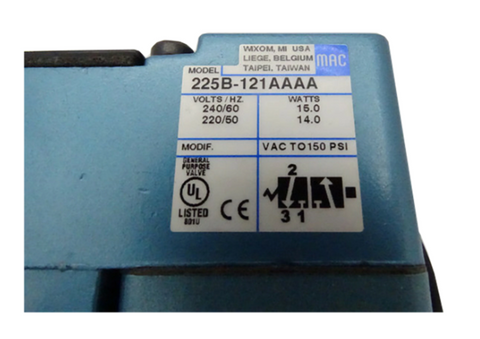 MAC Válvula solenoide 225B-121AAAA
