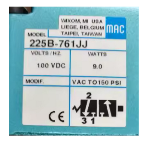 MAC Válvula solenoide 225B-761JJ