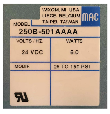 MAC Válvula solenoide 250B-501AAAA