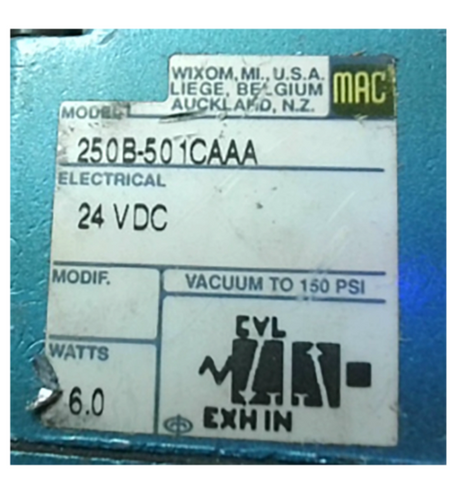 MAC Válvula solenoide 250B-501CAAA