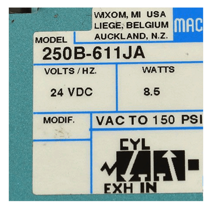 MAC Válvula solenoide 250B-611JA
