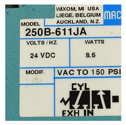 MAC Válvula solenoide 250B-611JA