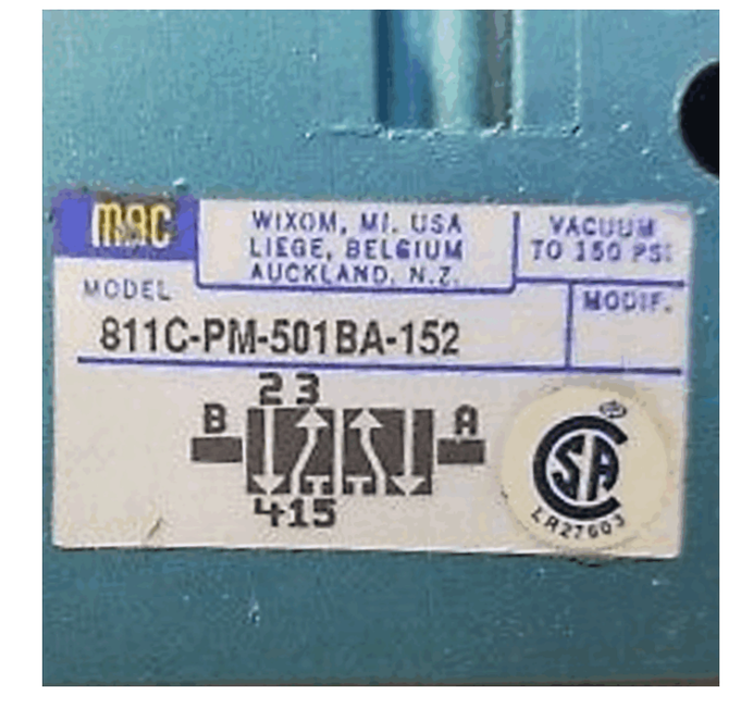 MAC Válvula solenoide 811C-PM-501BA-152