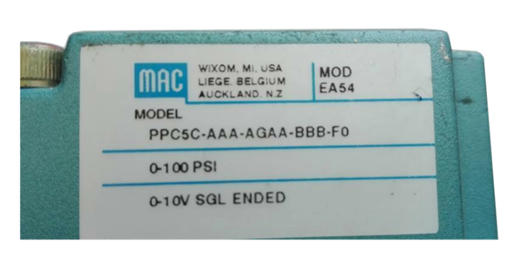 MAC Válvula solenoide PPC5C-AAA-AGAA-BBB-FO