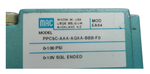 MAC Válvula solenoide PPC5C-AAA-AGAA-BBB-FO
