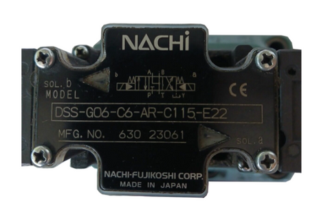 NACHI Fujikoshi Válvula solenoide DSS-G06-C6AR-C115-E22