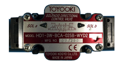 TOYOOKI Válvula solenoide HD1-3W-BCA-025B-WYD2