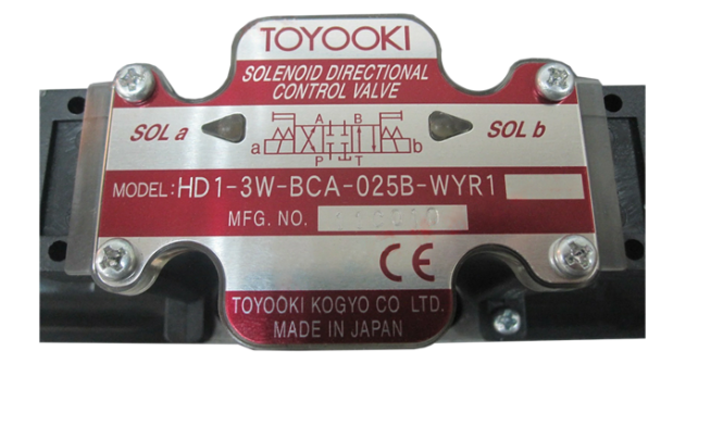 TOYOOKI Válvula solenoide HD1-3W-BCA-025B-WYR1