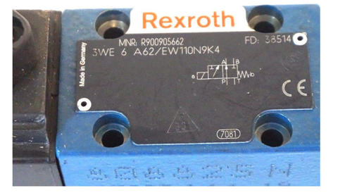 Bosch Rexroth Válvula solenoide 3WE6A62/EW110N9K4