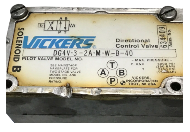 Vickers Válvula solenoide DG4V-3-2A-M-WB-40