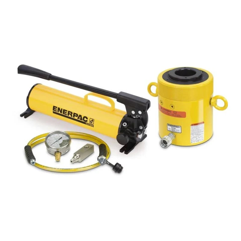 Enerpac SCH1003H - Cilindro hidráulico hueco y conjunto de bomba manual - 100 Ton, 3 pulg Carrera