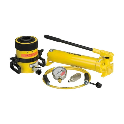 Enerpac SCH603H - 60 Ton - Cilindro hidráulico hueco y conjunto de bomba manual - Carrera 3pulg