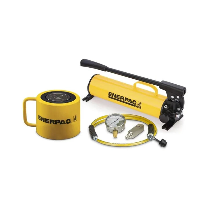Enerpac SCL1002H - 100 Ton - 2.25 pulg Carrera - Cilindro hidráulico de baja altura y conjunto de bomba manual