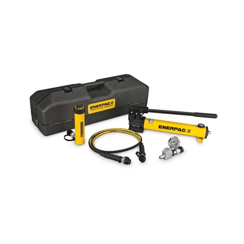 Enerpac SCR106TB - 10 Ton - 6.13 pulg Carrera- Cilindro hidráulico y conjunto de bomba manual