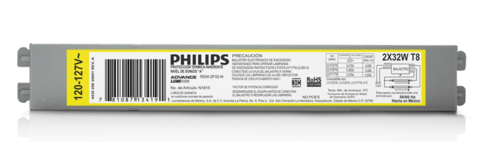 Philips Balastro 2X32WT8